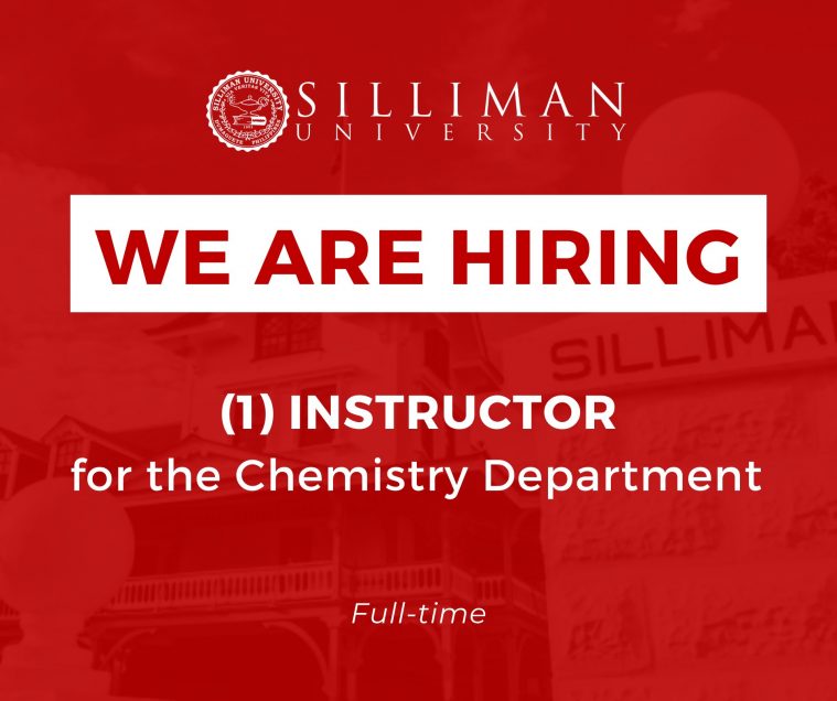 澳门六合彩下注平台 is hiring one (1) Instructor for Chemistry Department
